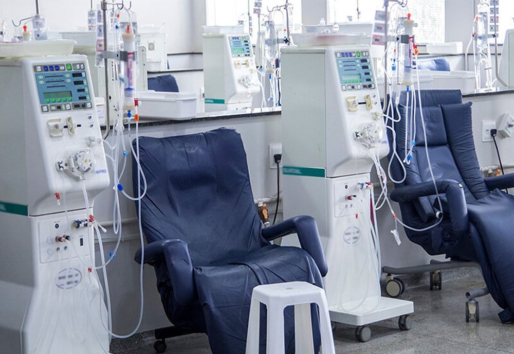 Haemodialysis machine in a renal unit